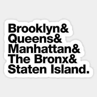 The Five Boroughs Sticker